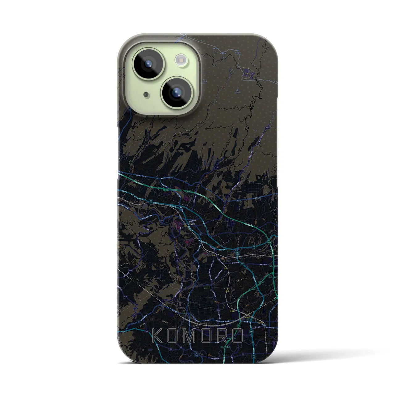 【小諸(長野県)】地図柄iPhoneケース(バックカバータイプ)