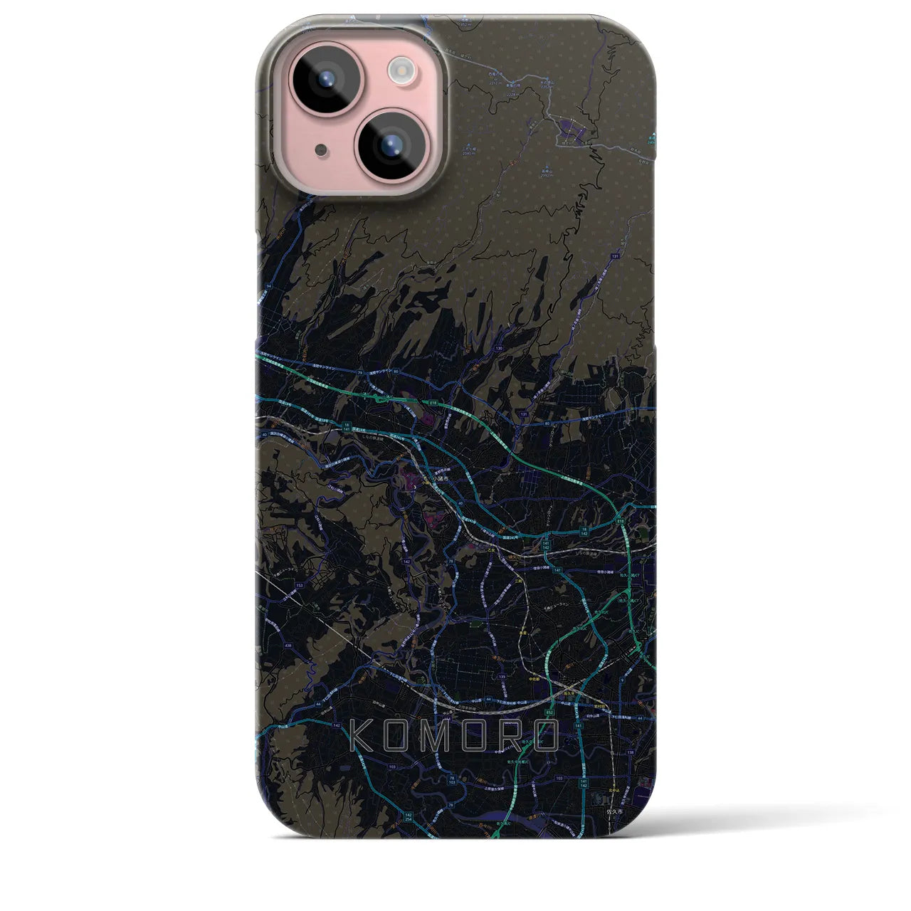【小諸(長野県)】地図柄iPhoneケース(バックカバータイプ)