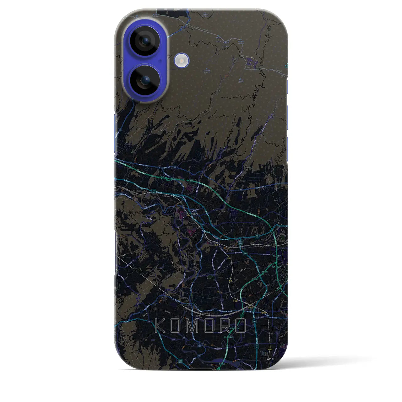 【小諸(長野県)】地図柄iPhoneケース(バックカバータイプ)