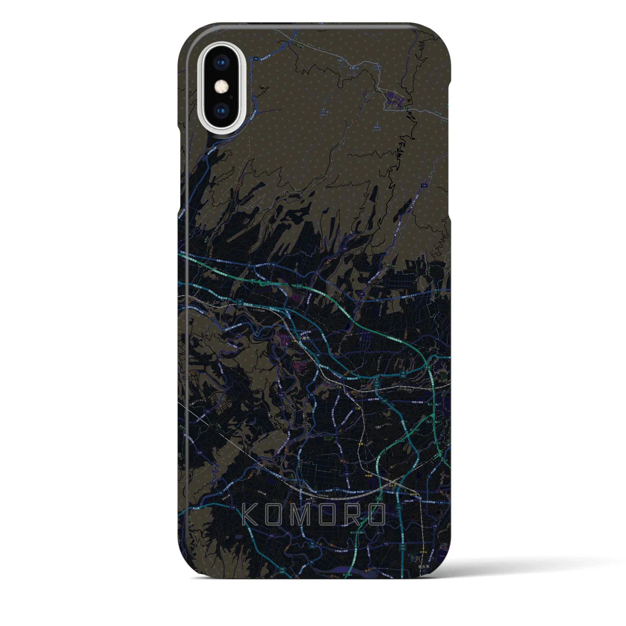 【小諸(長野県)】地図柄iPhoneケース(バックカバータイプ)