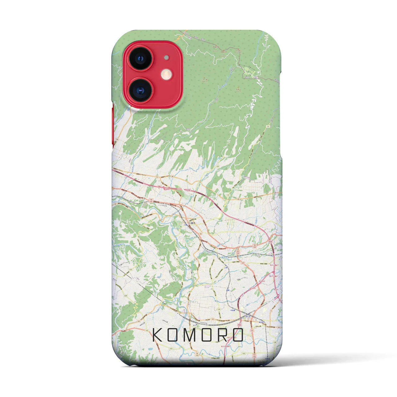 【小諸(長野県)】地図柄iPhoneケース(バックカバータイプ)