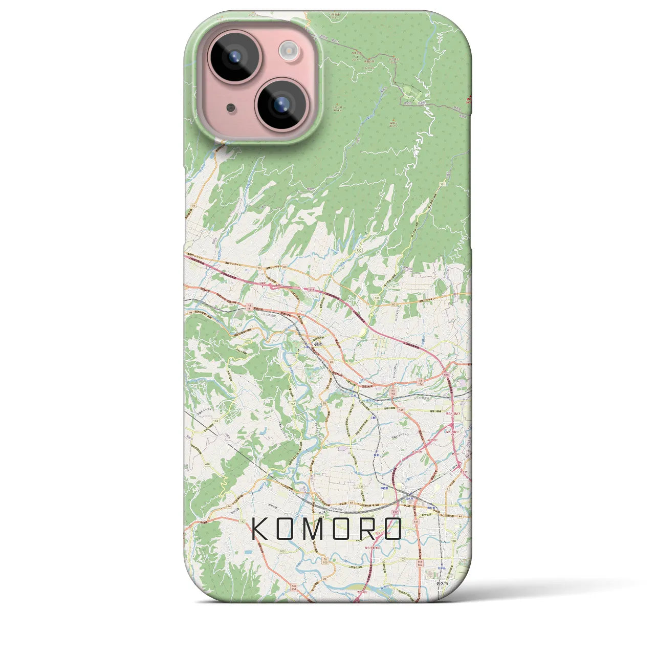 【小諸(長野県)】地図柄iPhoneケース(バックカバータイプ)