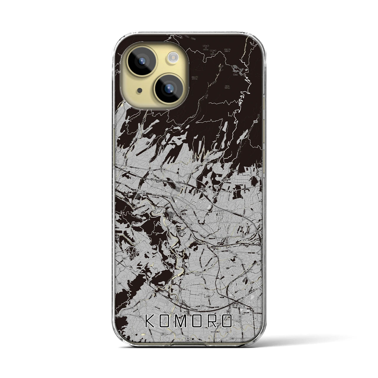 【小諸(長野県)】地図柄iPhoneケース(クリアタイプ)