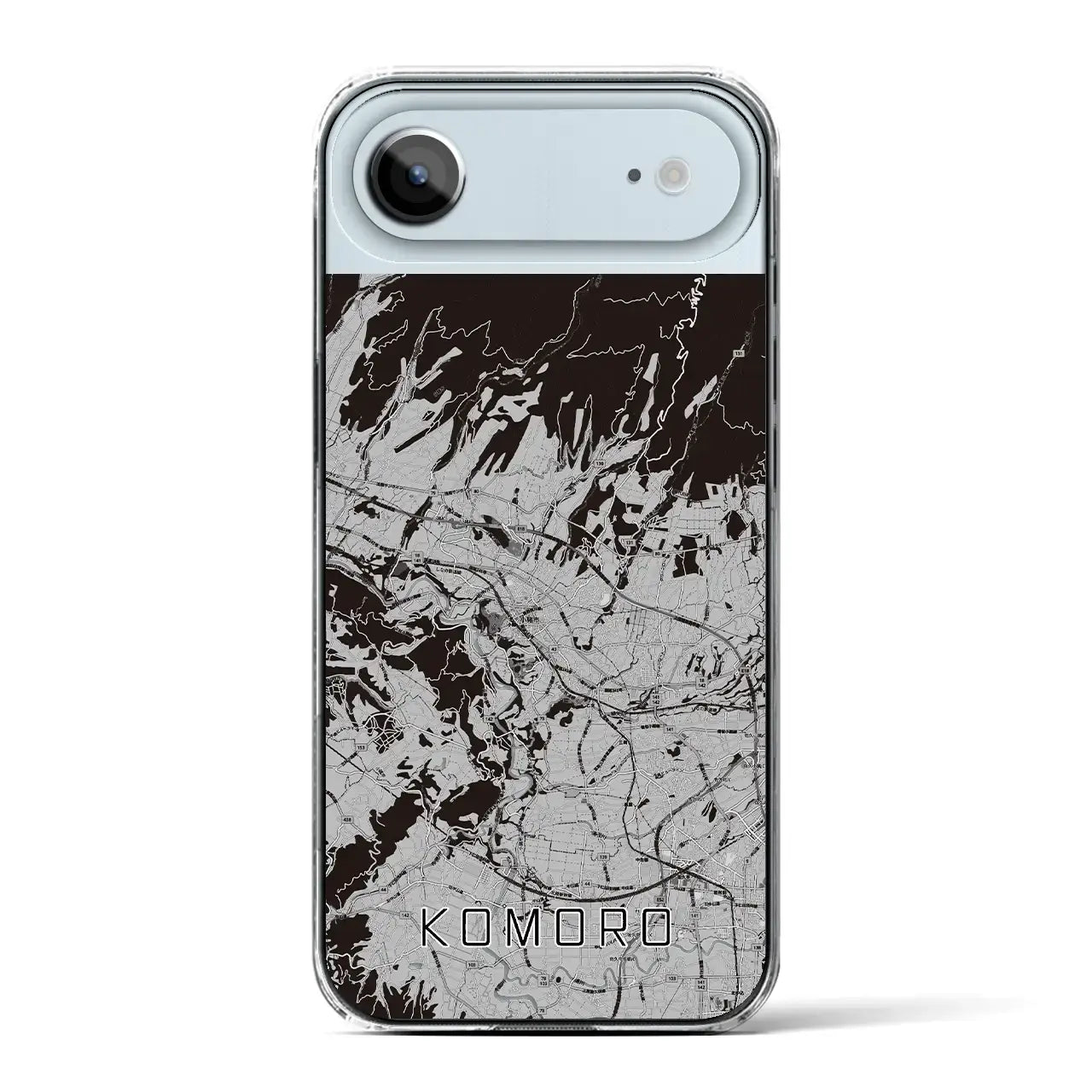 【小諸(長野県)】地図柄iPhoneケース(クリアタイプ)モノトーン・iPhone 17 Pro Max 用