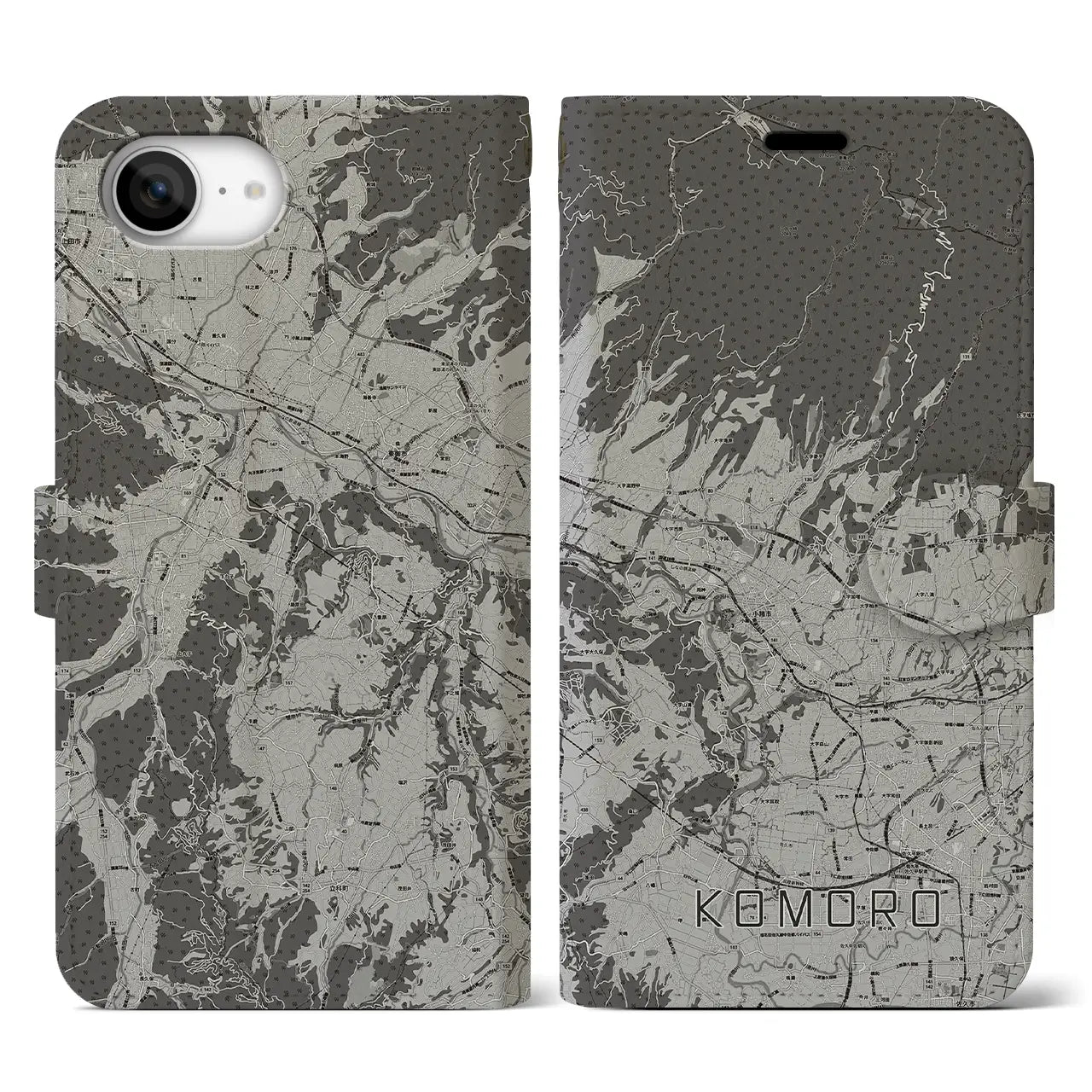 【小諸(長野県)】地図柄iPhoneケース(手帳タイプ)