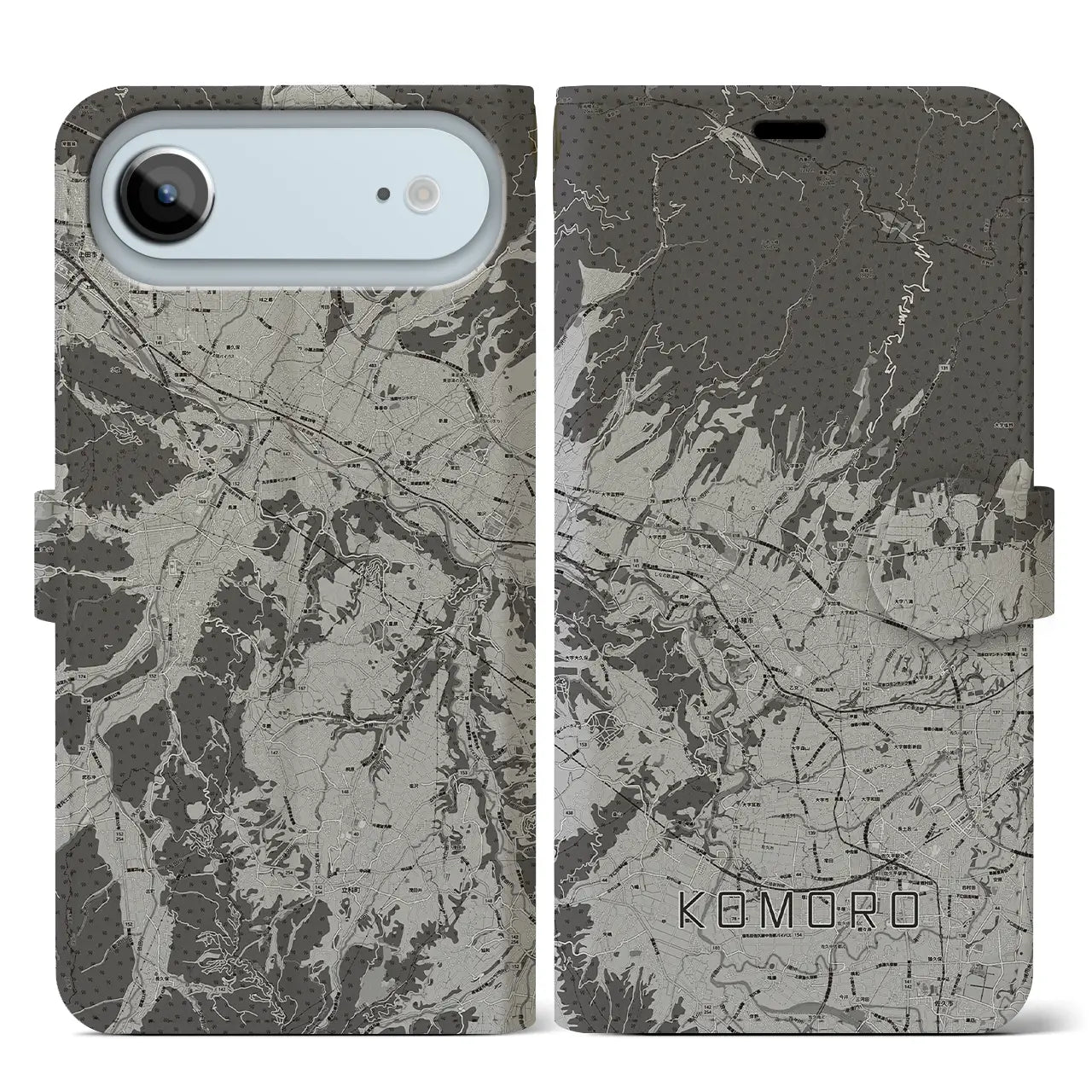 【小諸(長野県)】地図柄iPhoneケース(手帳タイプ)