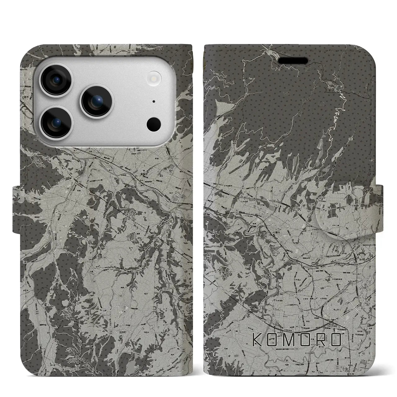 【小諸(長野県)】地図柄iPhoneケース(手帳タイプ)