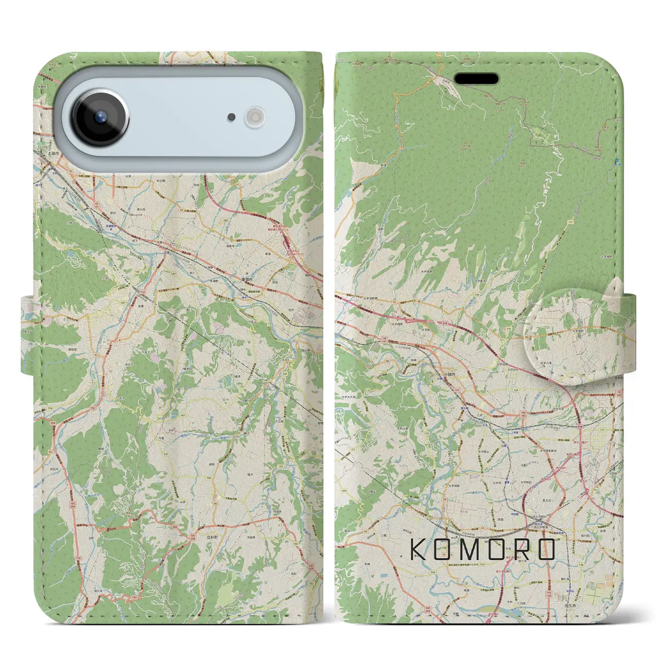 【小諸(長野県)】地図柄iPhoneケース(手帳タイプ)