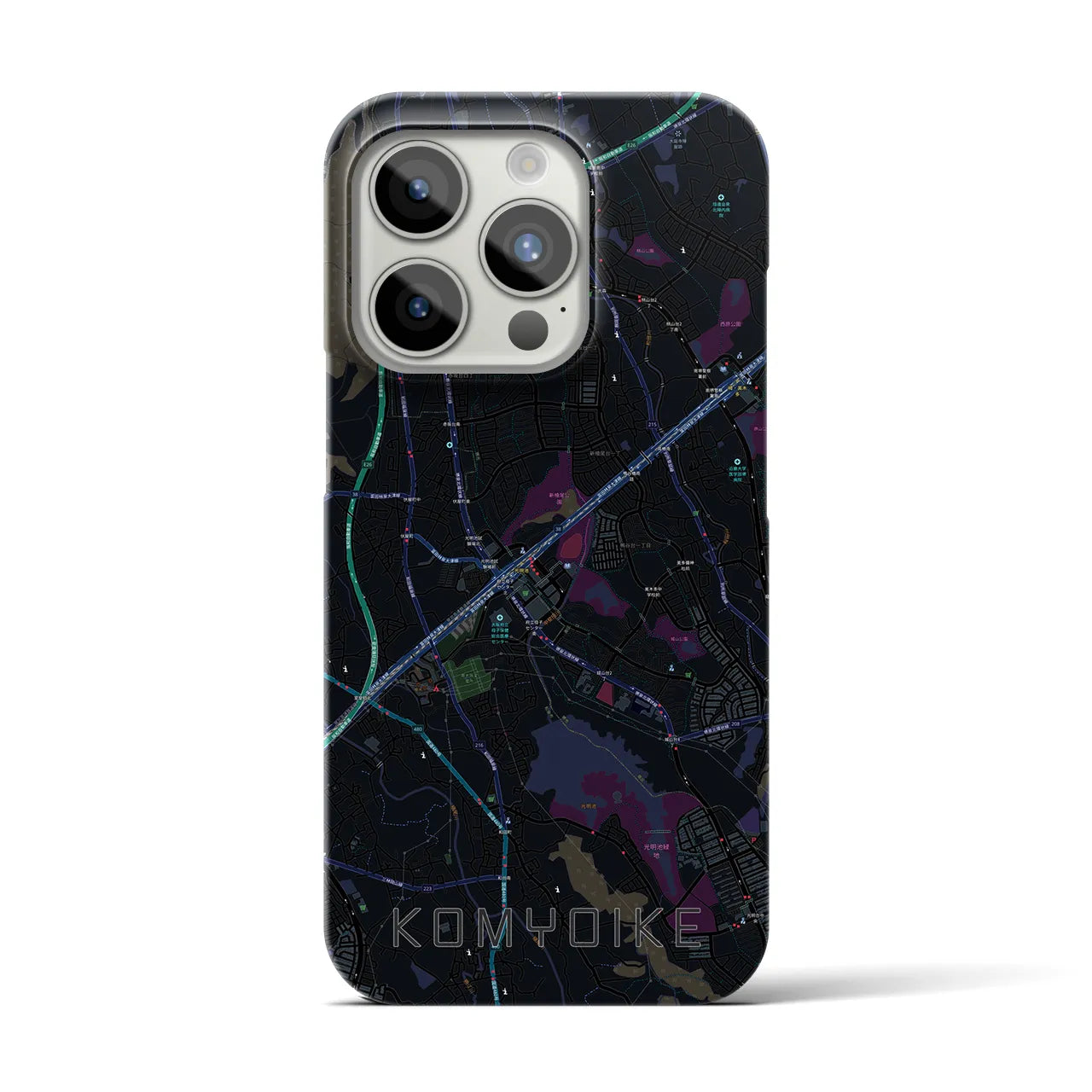 【光明池(大阪府)】地図柄iPhoneケース(バックカバータイプ)