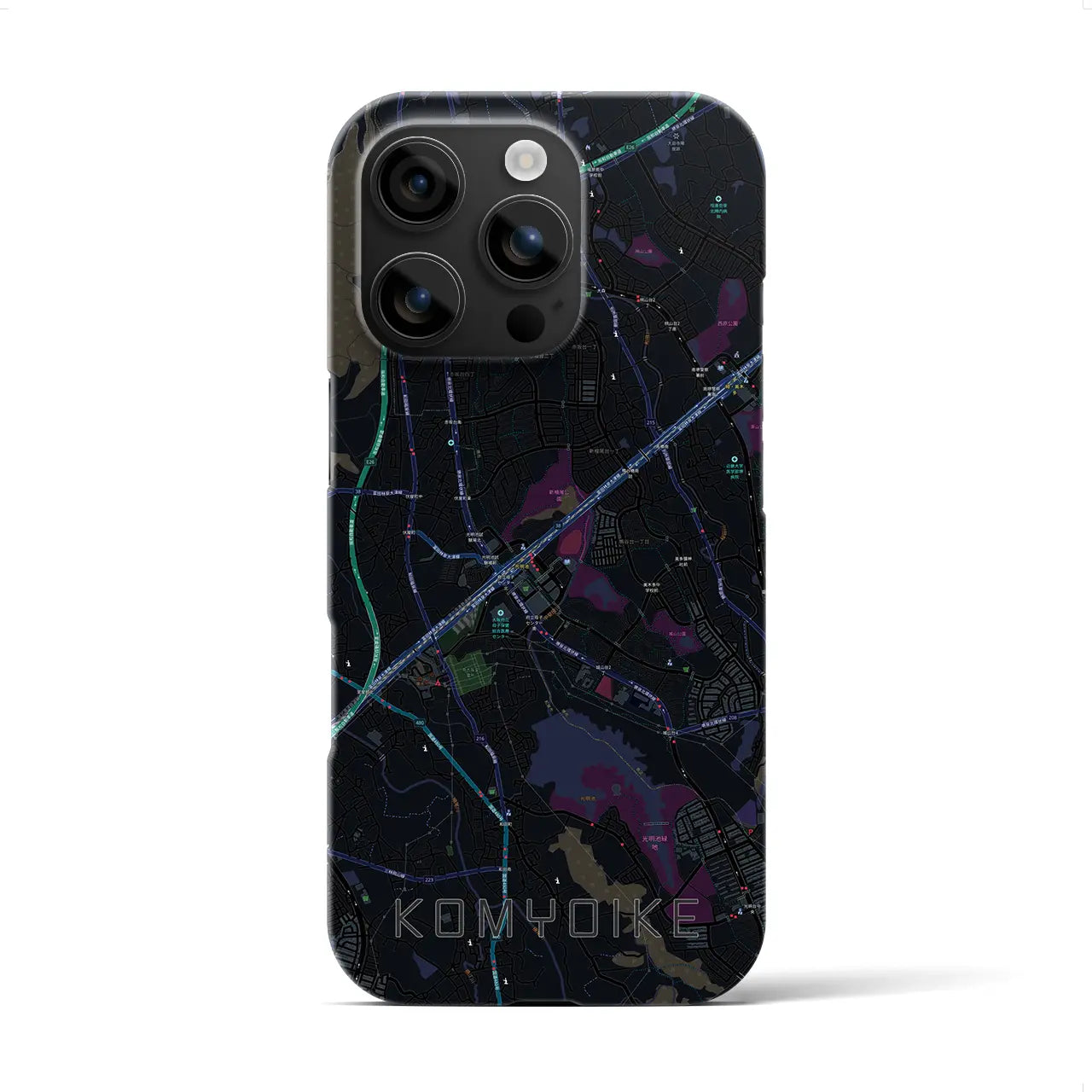 【光明池(大阪府)】地図柄iPhoneケース(バックカバータイプ)