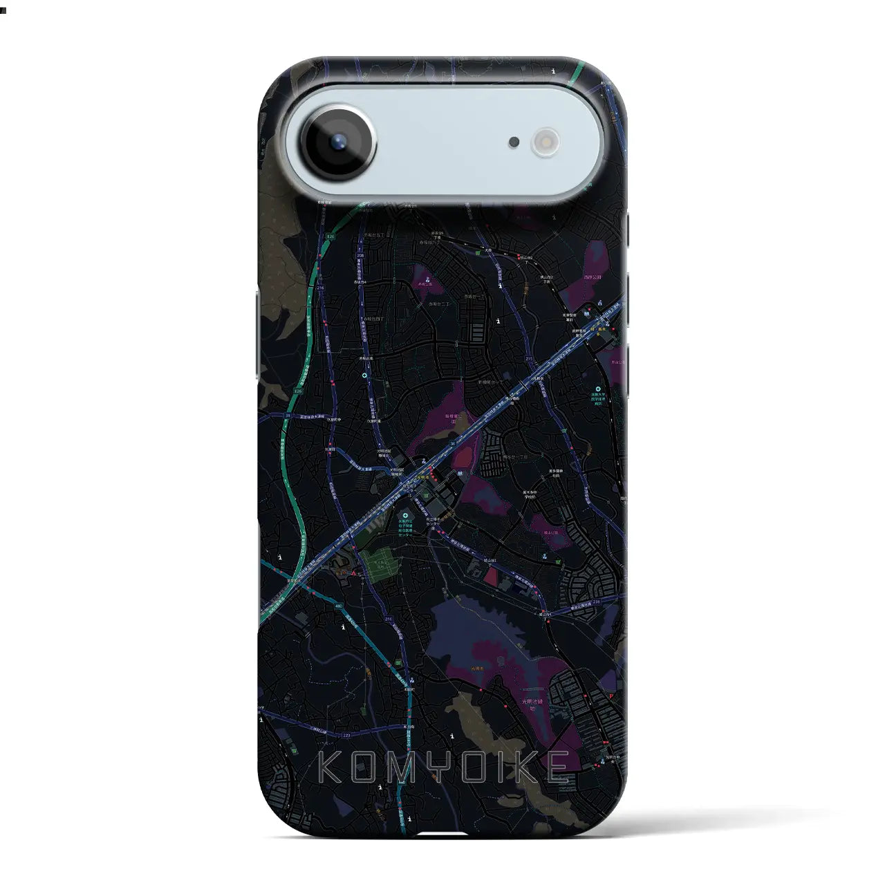 【光明池(大阪府)】地図柄iPhoneケース(バックカバータイプ)