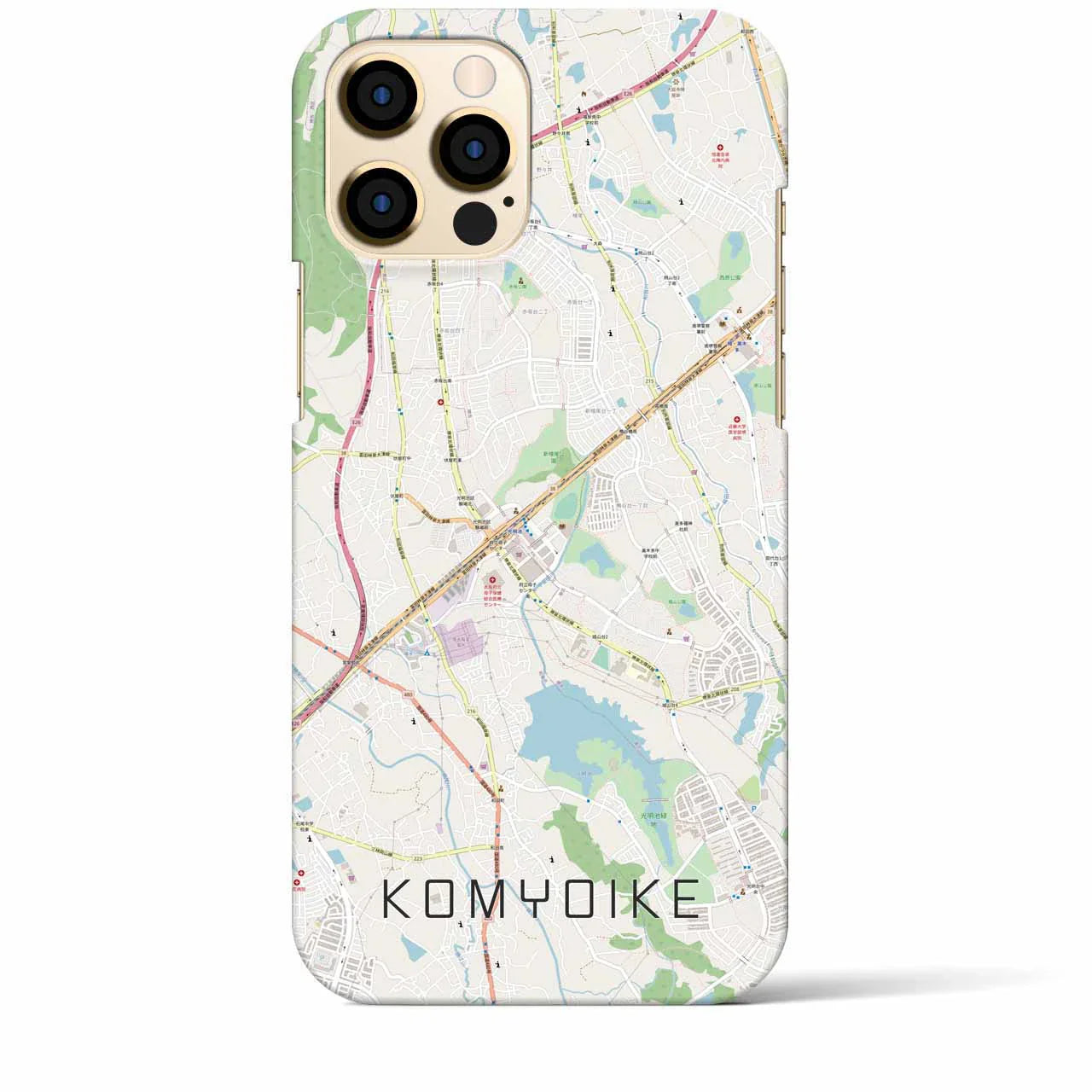 【光明池(大阪府)】地図柄iPhoneケース(バックカバータイプ)