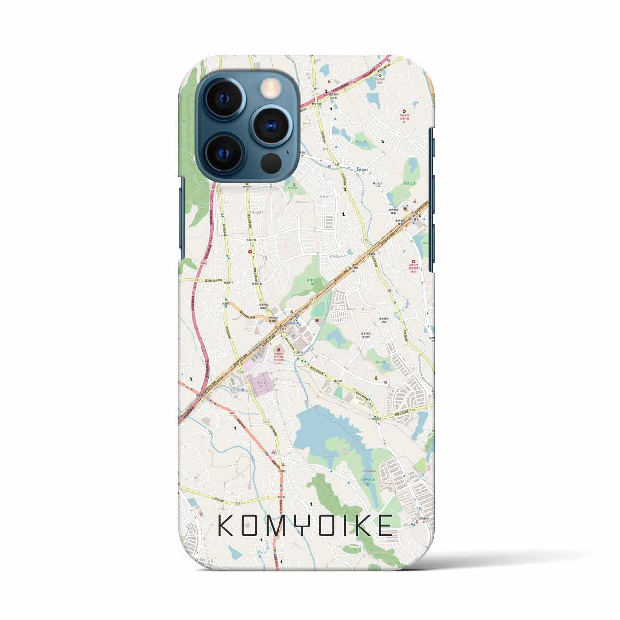 【光明池(大阪府)】地図柄iPhoneケース(バックカバータイプ)