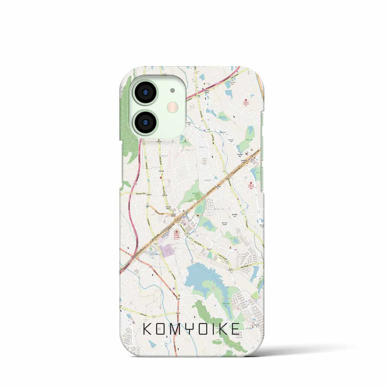 【光明池(大阪府)】地図柄iPhoneケース(バックカバータイプ)