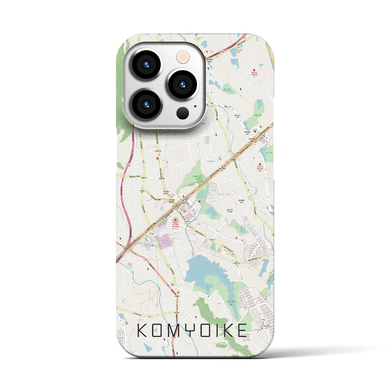 【光明池(大阪府)】地図柄iPhoneケース(バックカバータイプ)