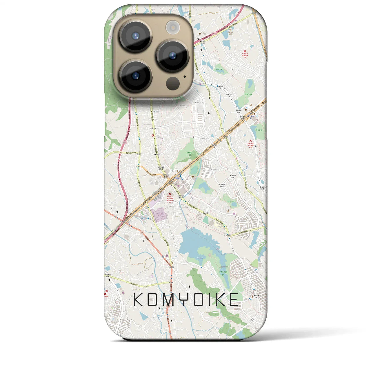 【光明池(大阪府)】地図柄iPhoneケース(バックカバータイプ)