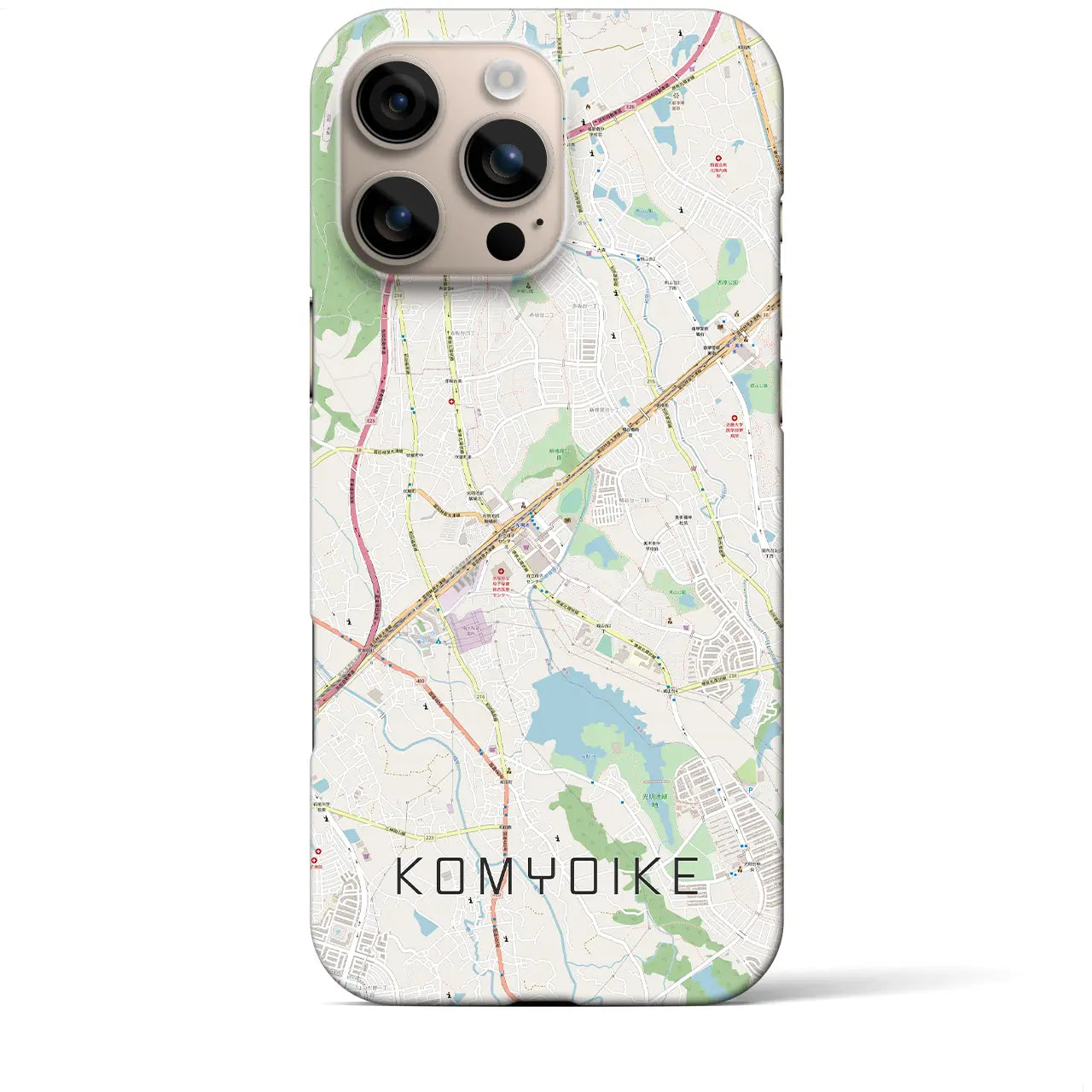 【光明池(大阪府)】地図柄iPhoneケース(バックカバータイプ)