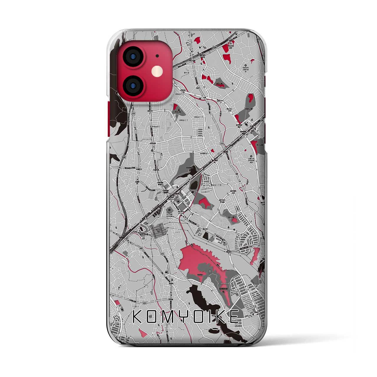 【光明池(大阪府)】地図柄iPhoneケース(クリアタイプ)