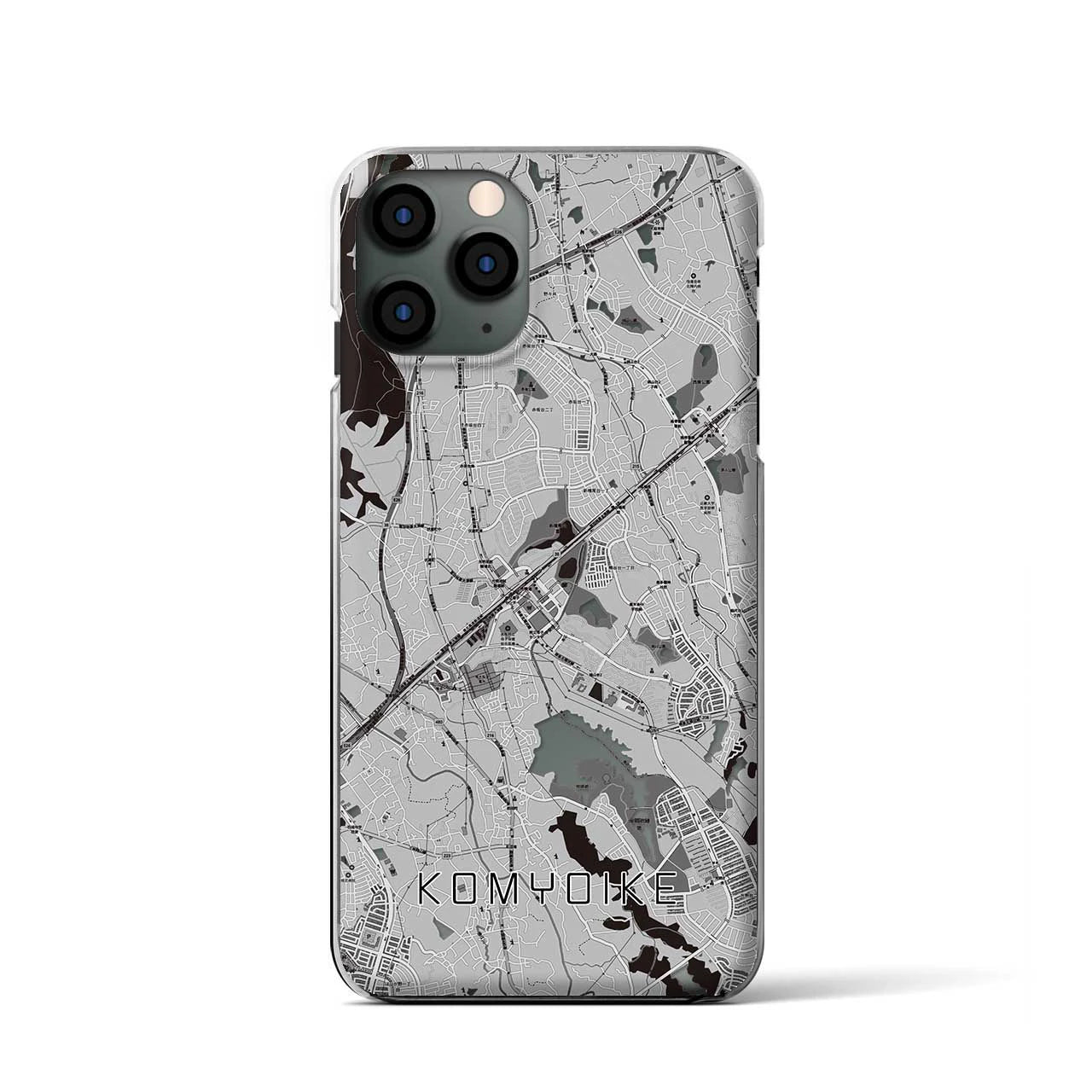 【光明池(大阪府)】地図柄iPhoneケース(クリアタイプ)