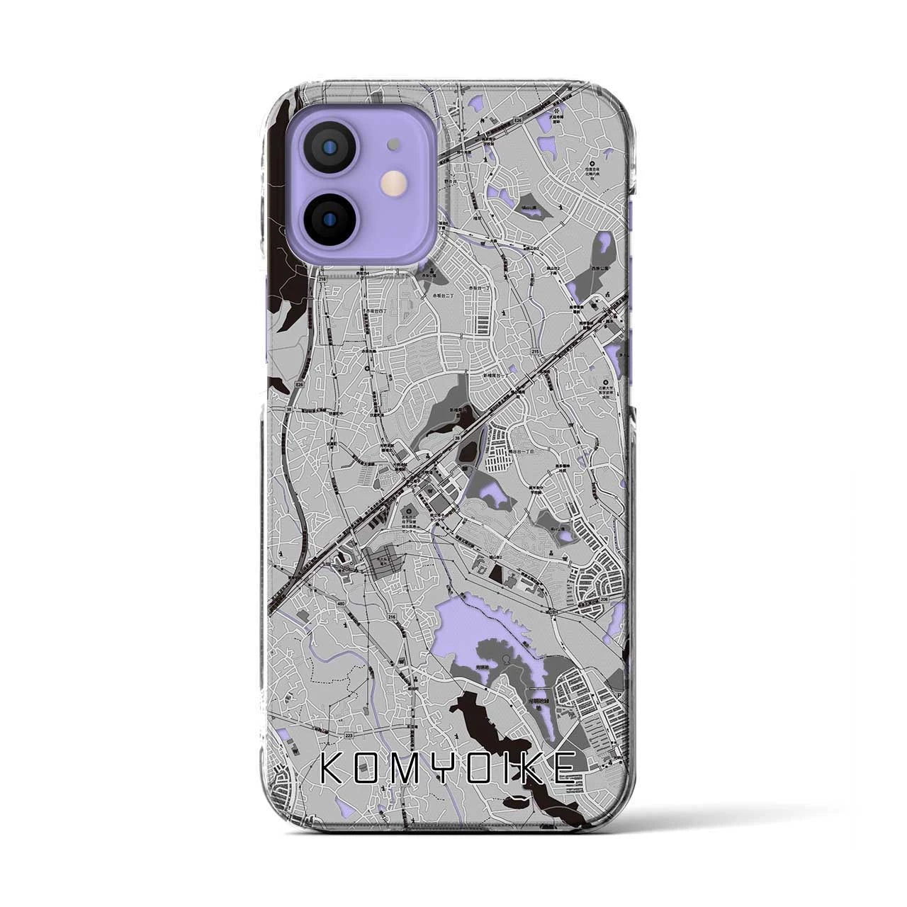 【光明池(大阪府)】地図柄iPhoneケース(クリアタイプ)