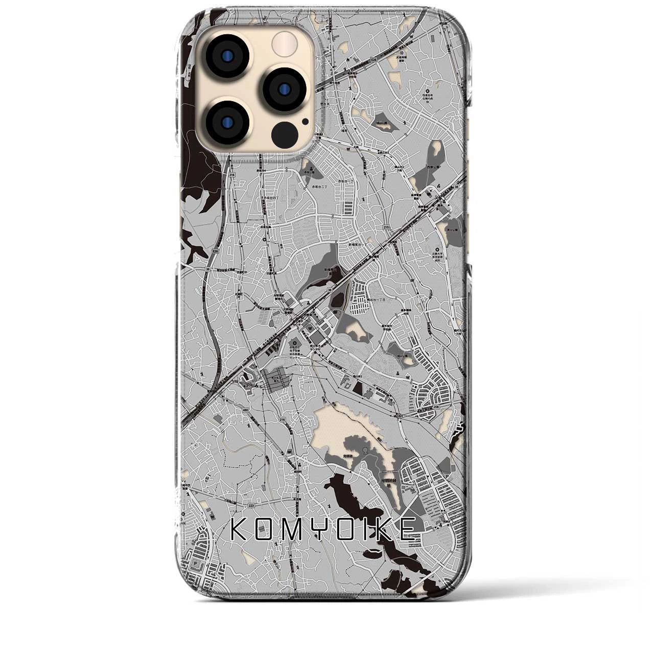 【光明池(大阪府)】地図柄iPhoneケース(クリアタイプ)