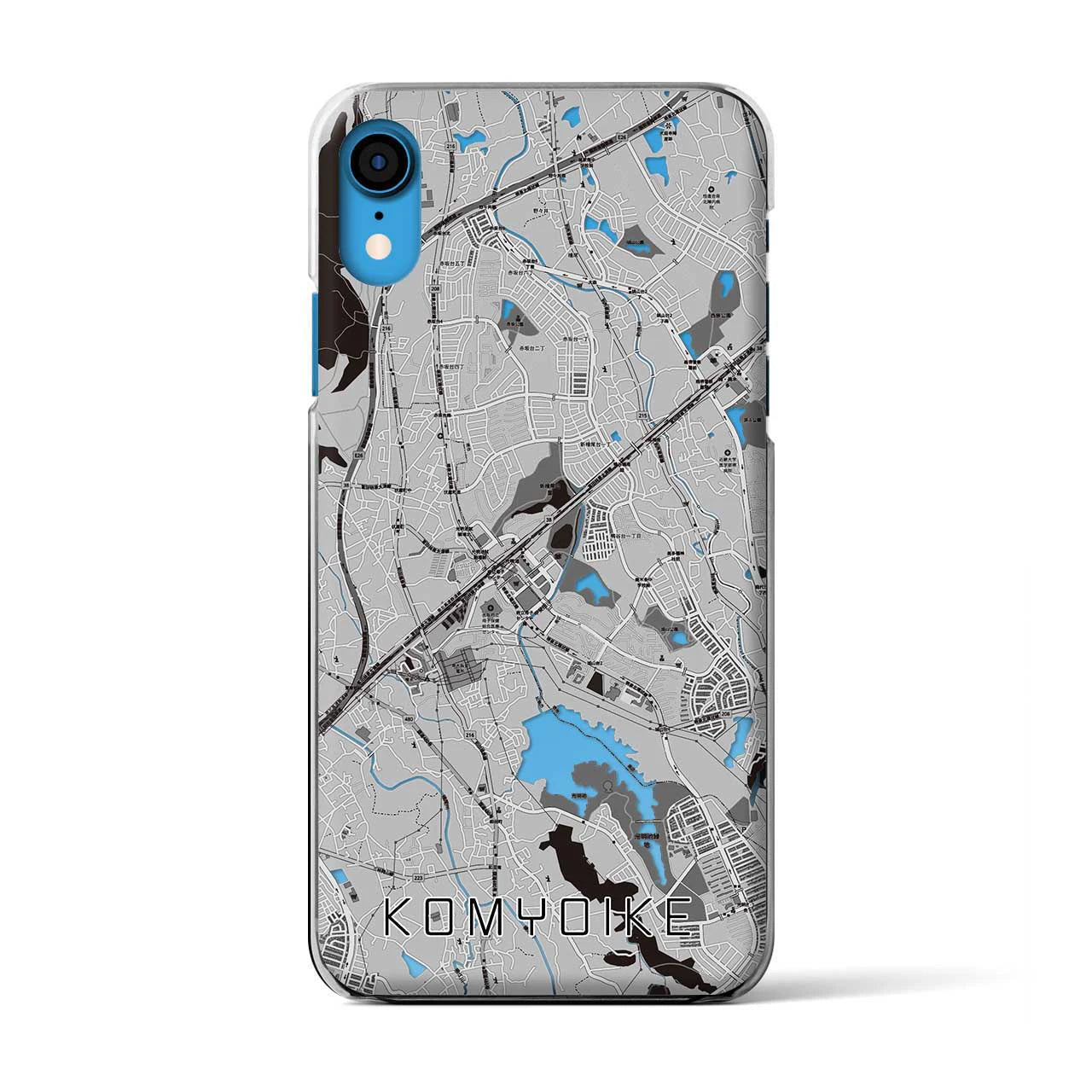 【光明池(大阪府)】地図柄iPhoneケース(クリアタイプ)