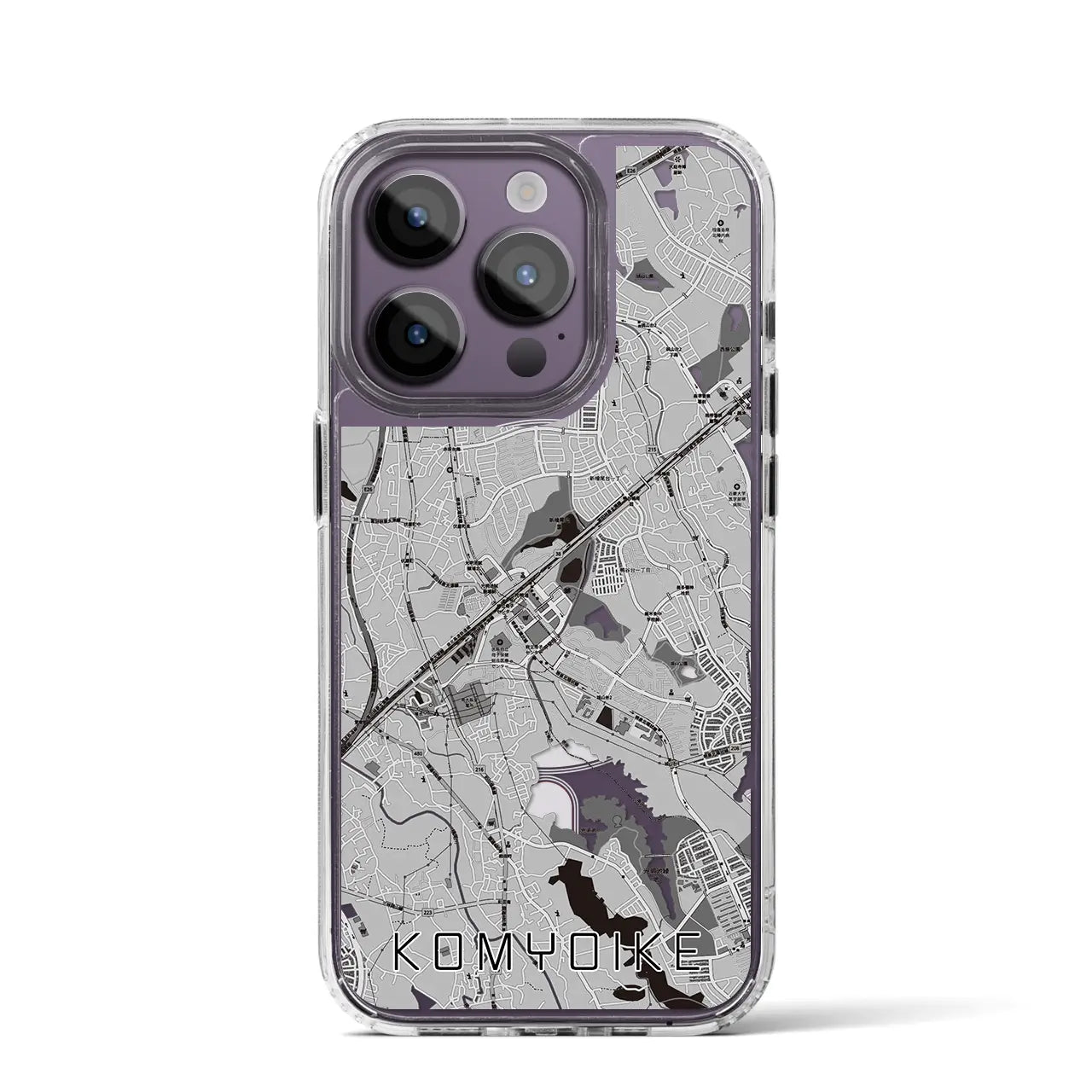 【光明池(大阪府)】地図柄iPhoneケース(MagSafeタイプ)