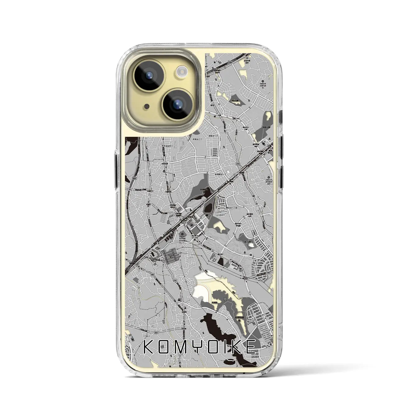 【光明池(大阪府)】地図柄iPhoneケース(MagSafeタイプ)