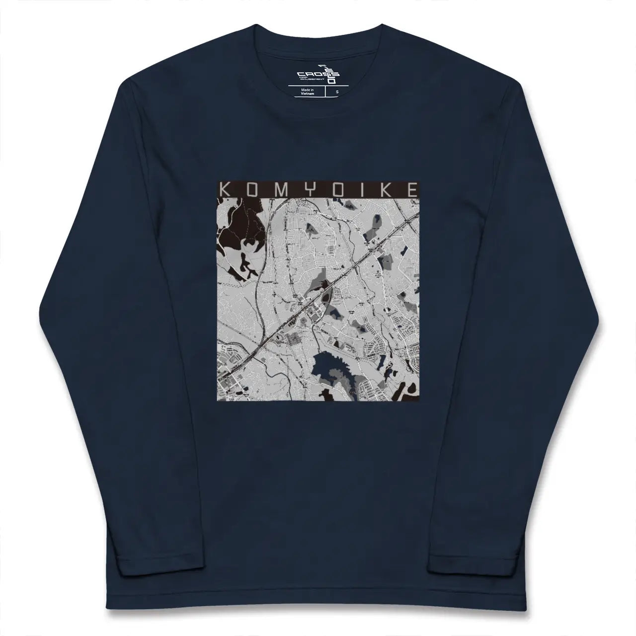 【光明池(大阪府)】地図柄ロングスリーブTシャツ