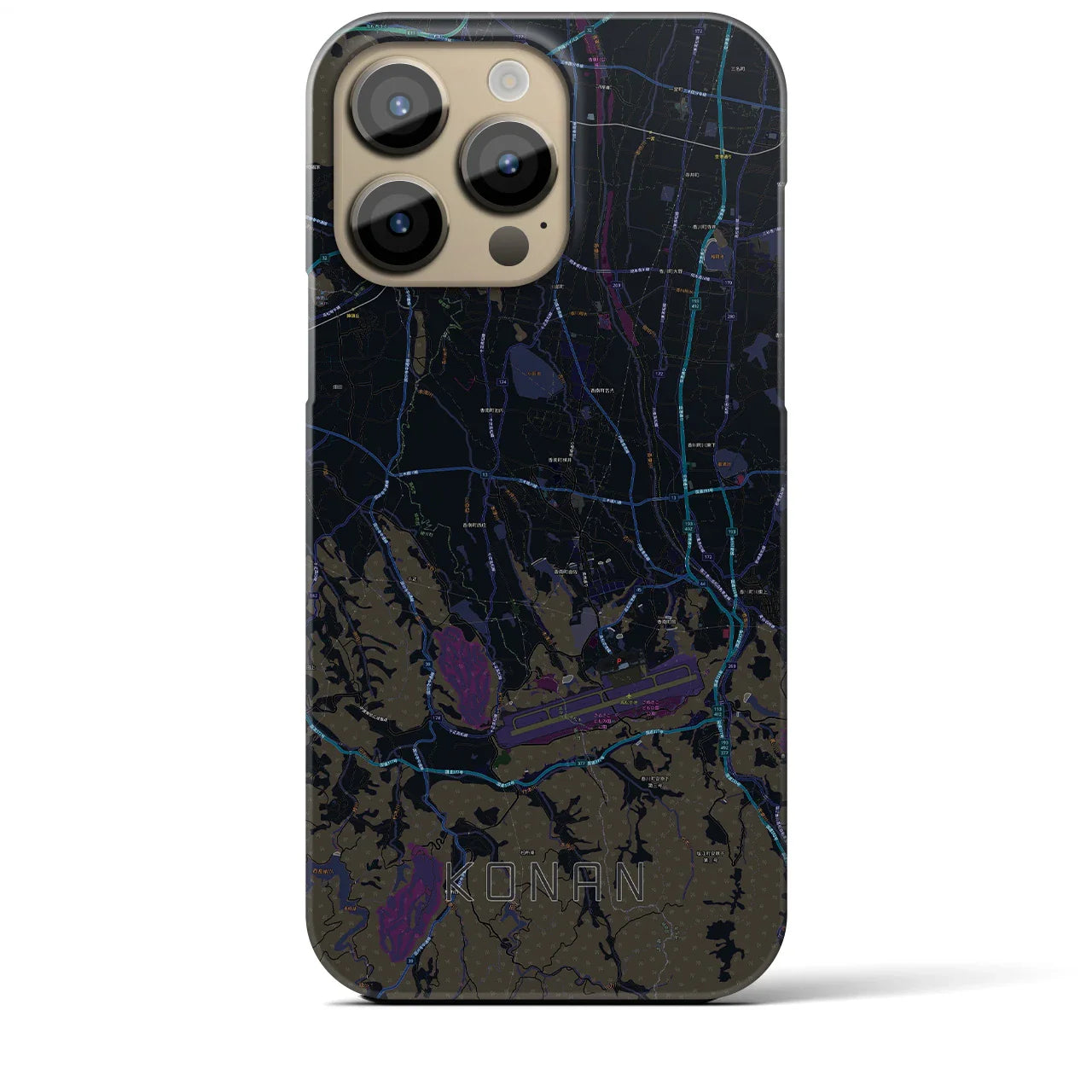 【香南(香川県)】地図柄iPhoneケース(バックカバータイプ)