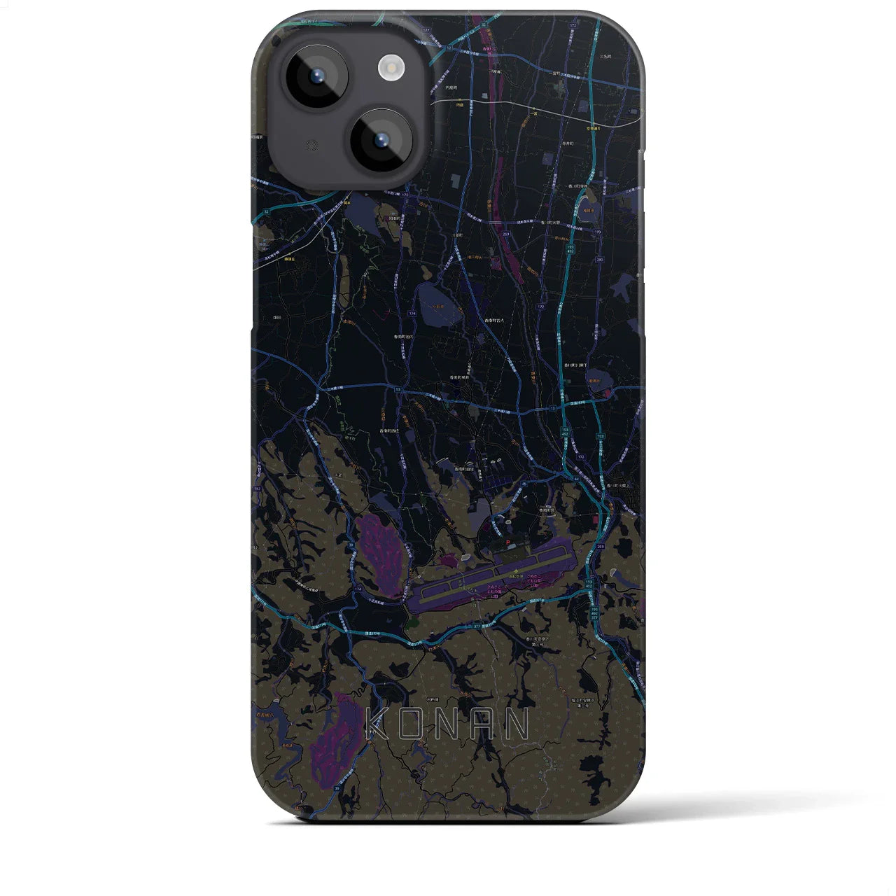 【香南(香川県)】地図柄iPhoneケース(バックカバータイプ)