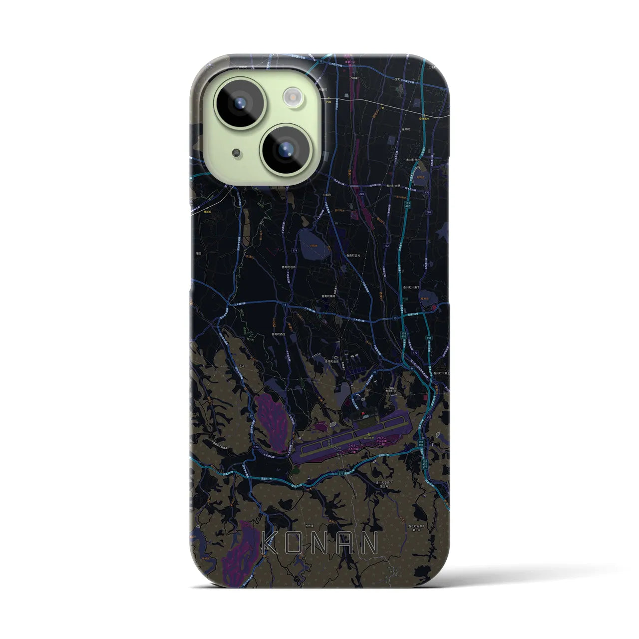 【香南(香川県)】地図柄iPhoneケース(バックカバータイプ)