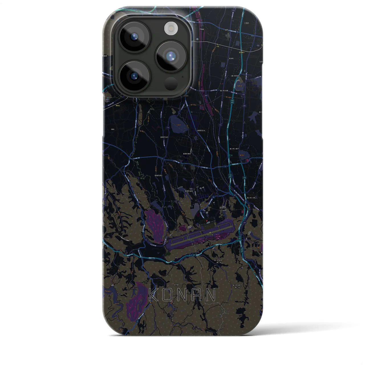 【香南(香川県)】地図柄iPhoneケース(バックカバータイプ)