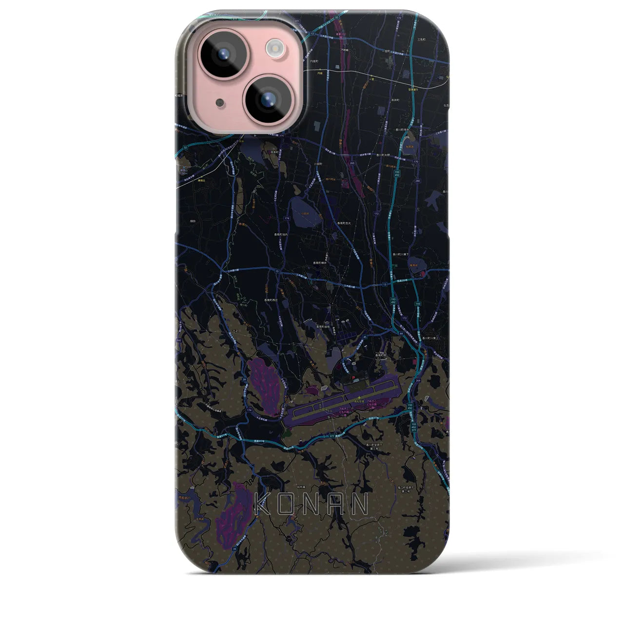 【香南(香川県)】地図柄iPhoneケース(バックカバータイプ)