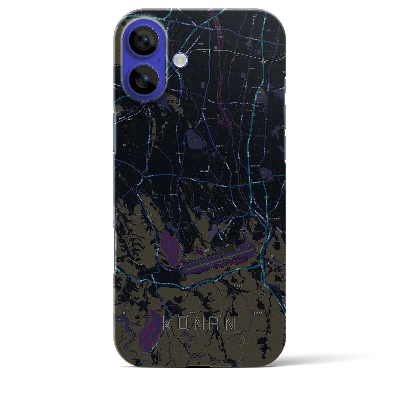 【香南(香川県)】地図柄iPhoneケース(バックカバータイプ)