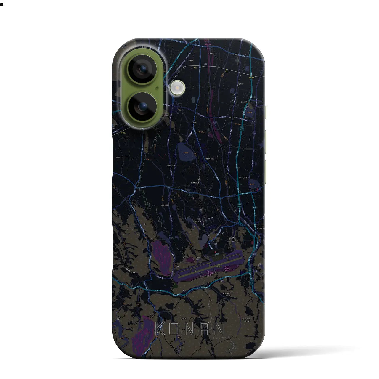 【香南(香川県)】地図柄iPhoneケース(バックカバータイプ)