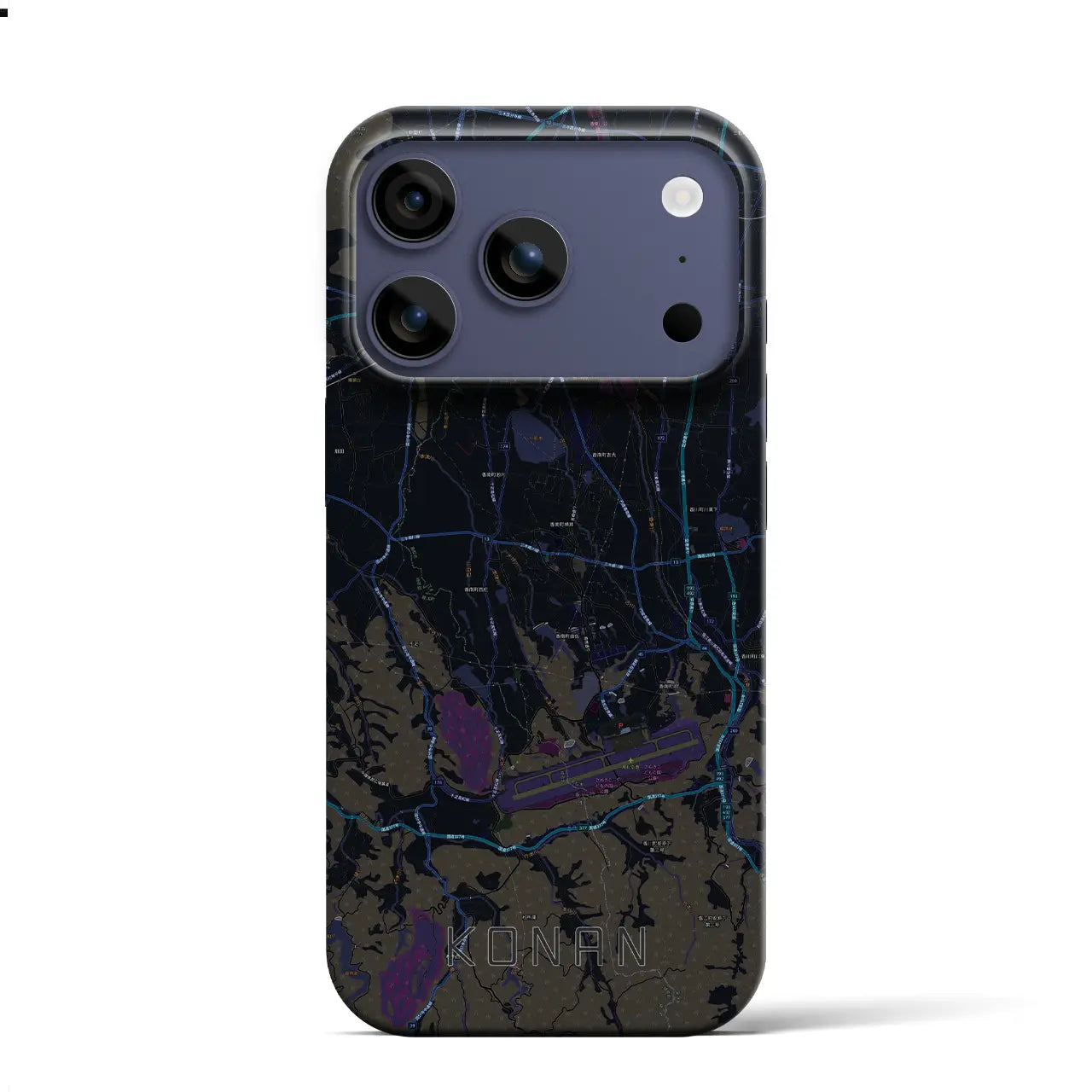 【香南(香川県)】地図柄iPhoneケース(バックカバータイプ)