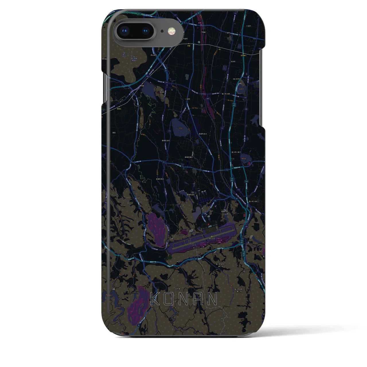 【香南(香川県)】地図柄iPhoneケース(バックカバータイプ)