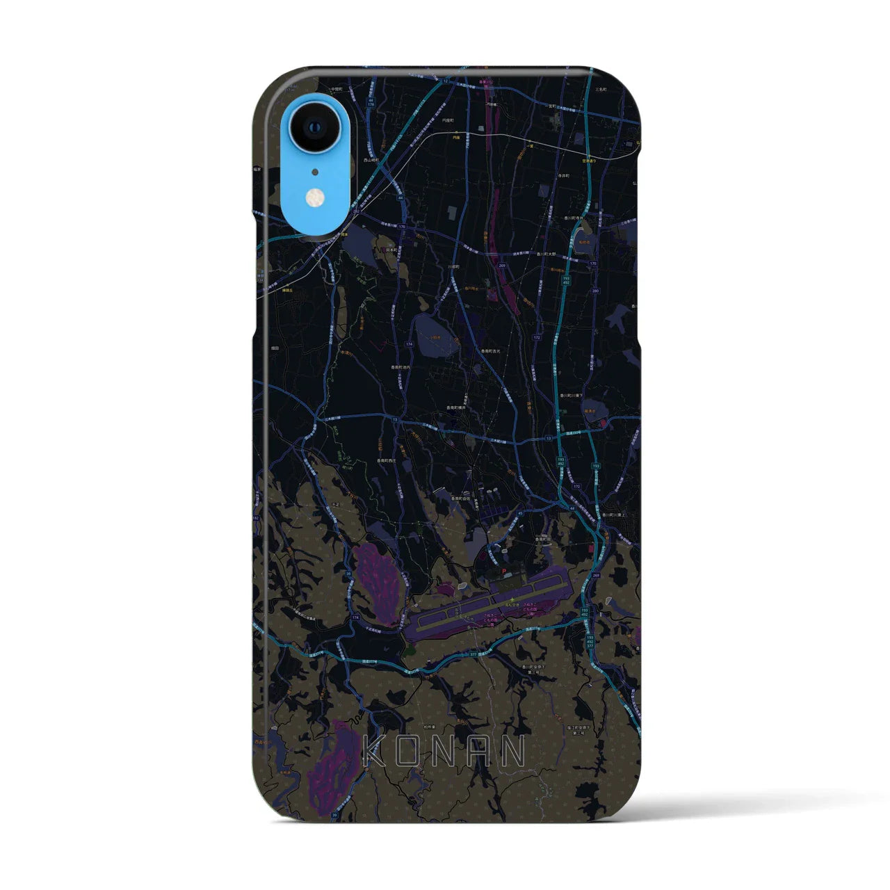 【香南(香川県)】地図柄iPhoneケース(バックカバータイプ)
