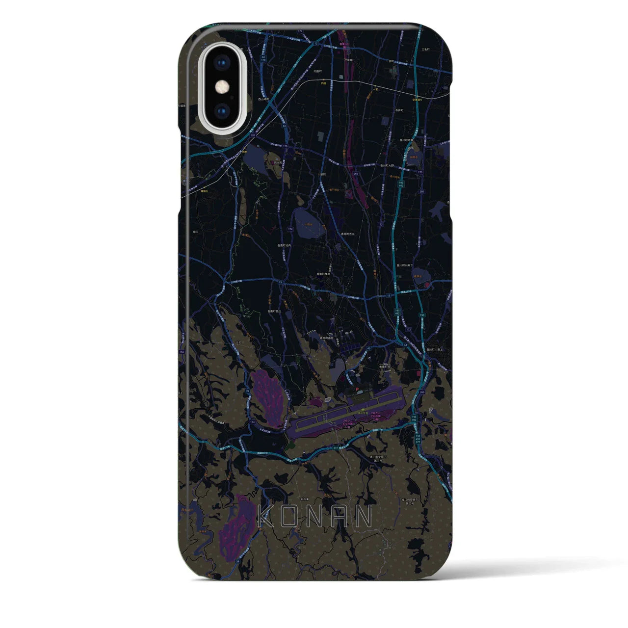 【香南(香川県)】地図柄iPhoneケース(バックカバータイプ)