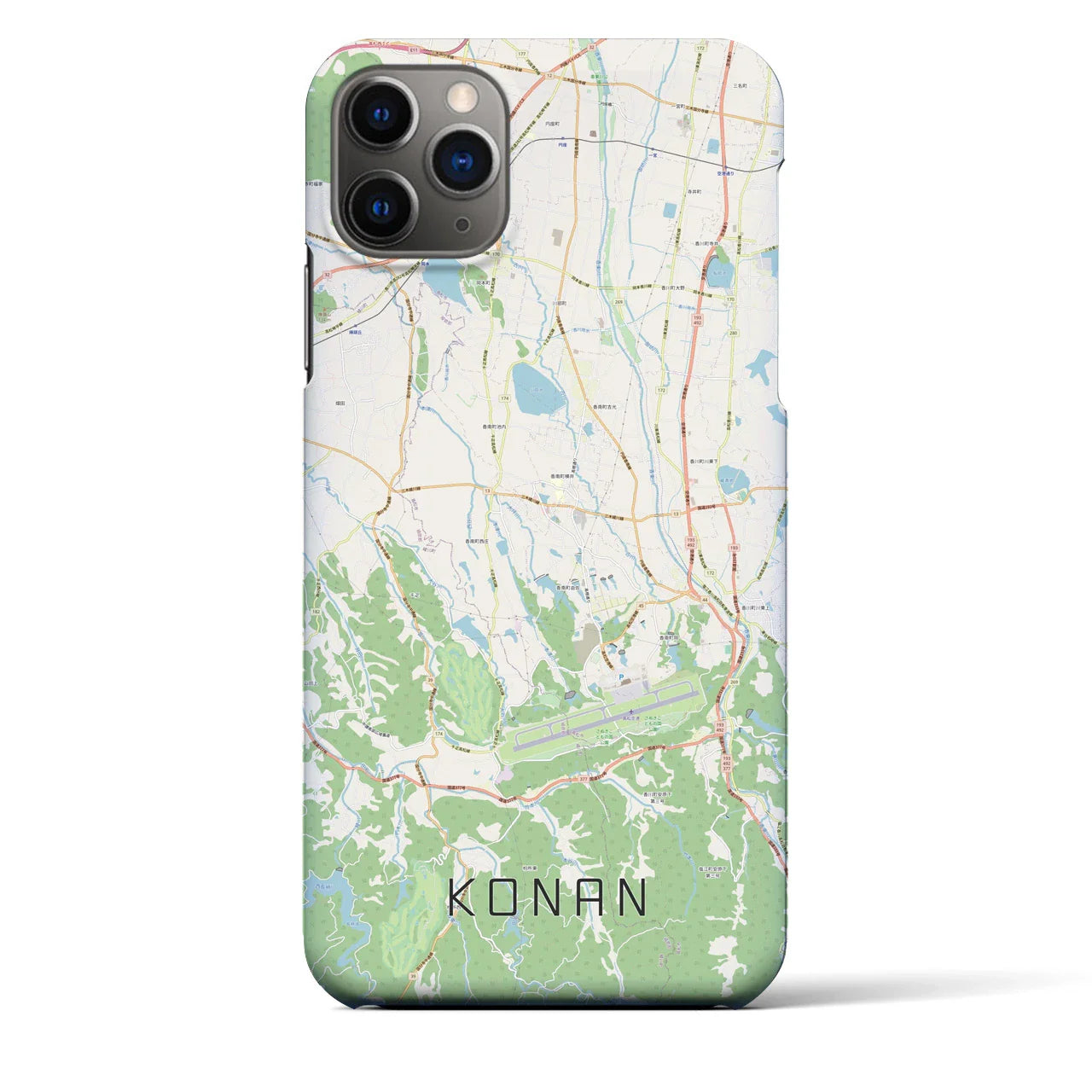 【香南(香川県)】地図柄iPhoneケース(バックカバータイプ)