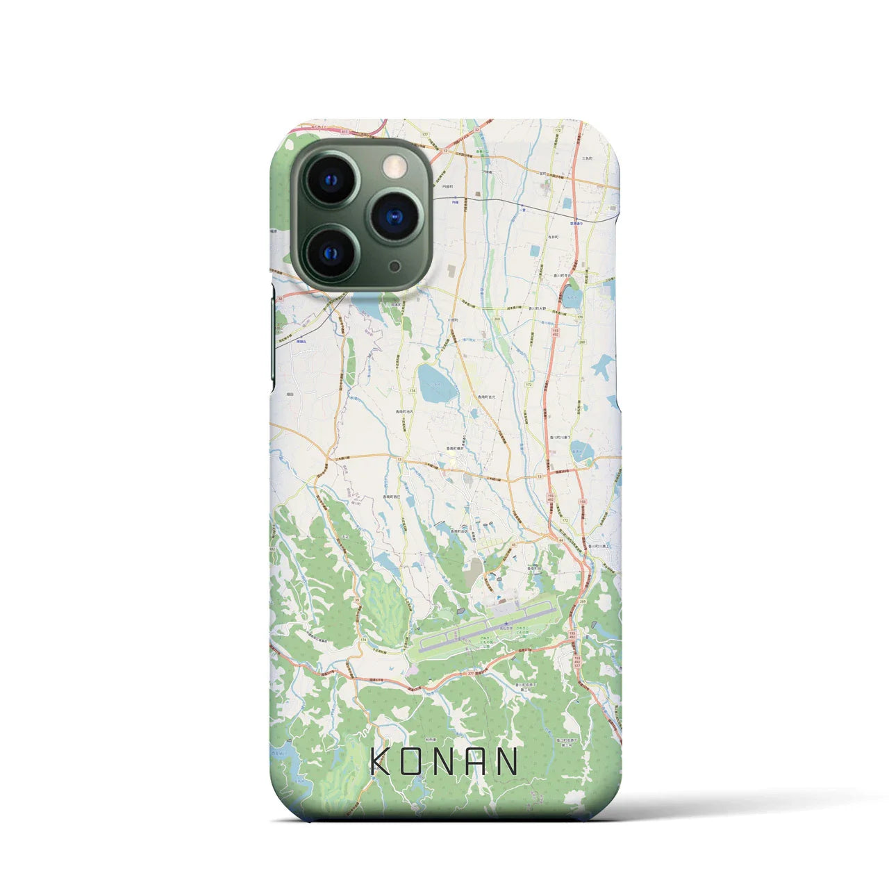 【香南(香川県)】地図柄iPhoneケース(バックカバータイプ)