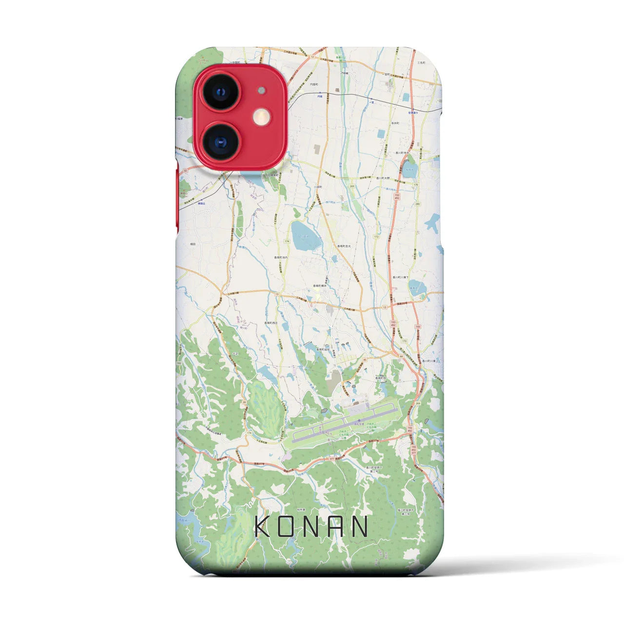 【香南(香川県)】地図柄iPhoneケース(バックカバータイプ)