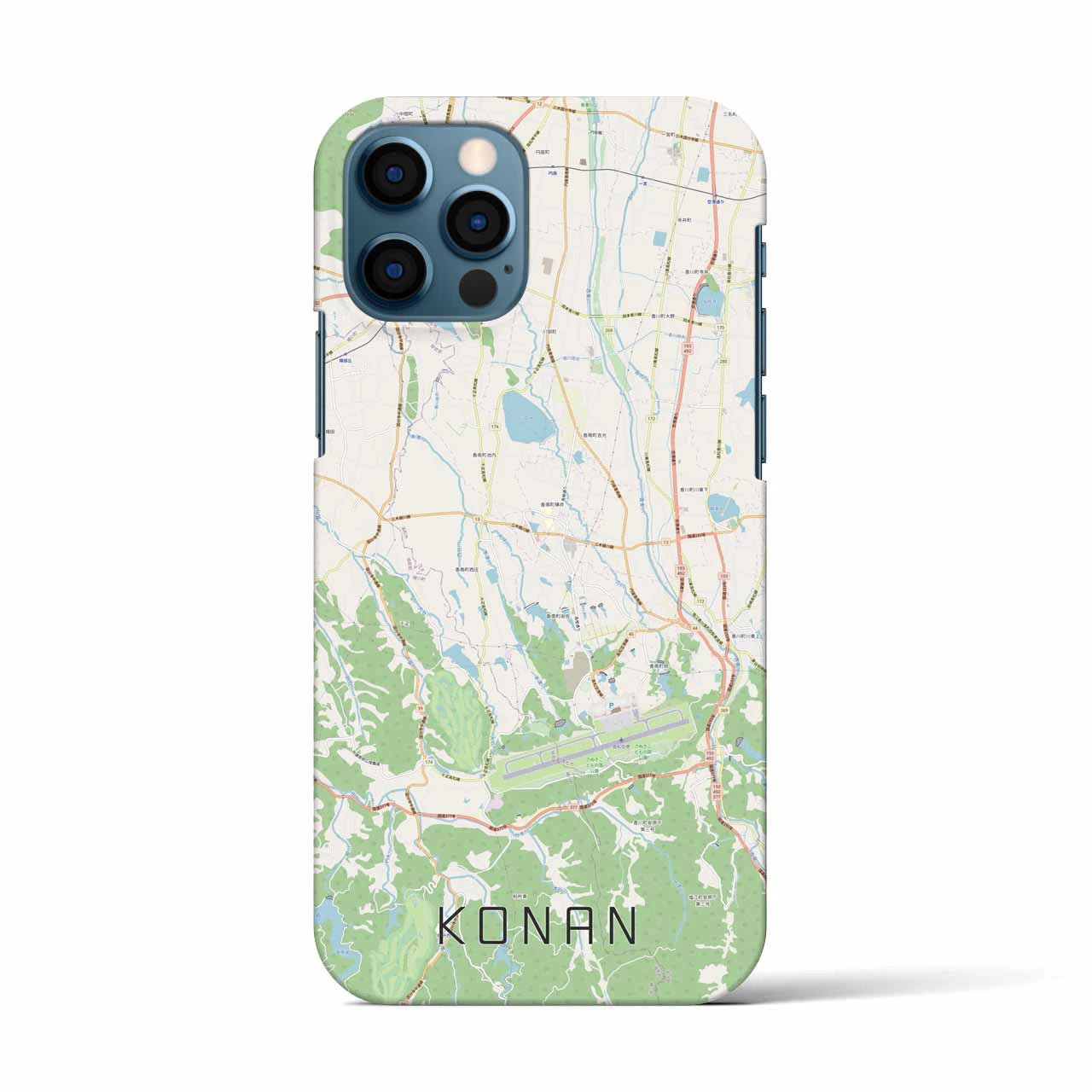 【香南(香川県)】地図柄iPhoneケース(バックカバータイプ)