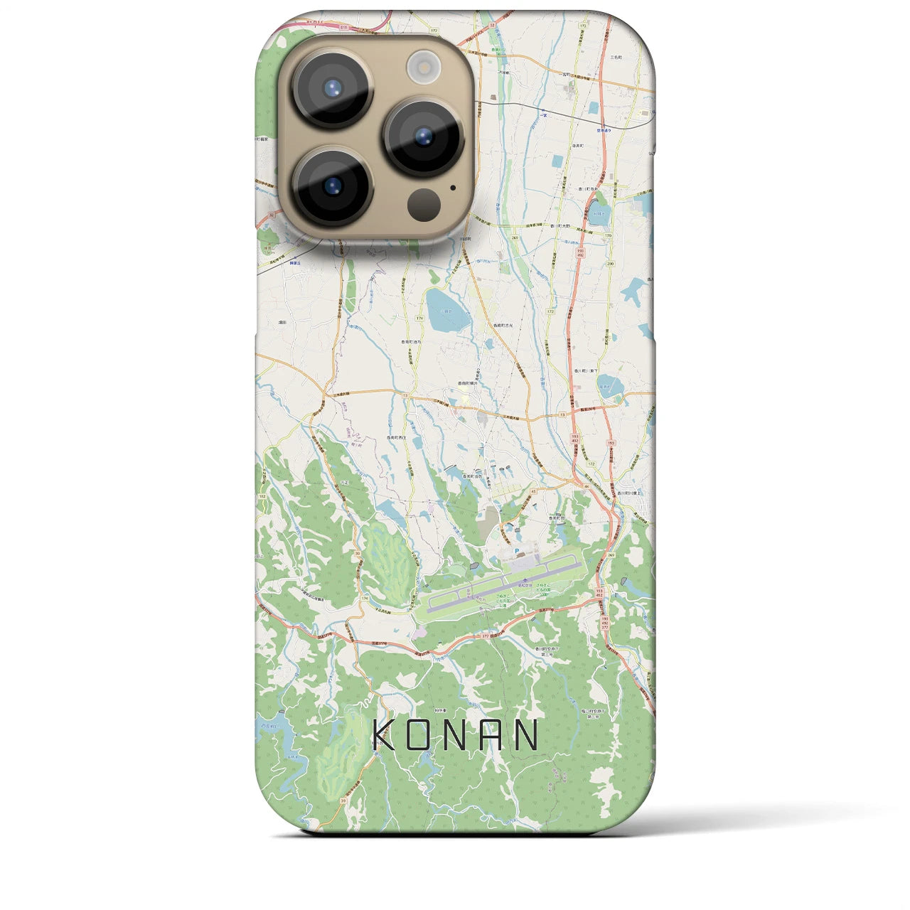 【香南(香川県)】地図柄iPhoneケース(バックカバータイプ)