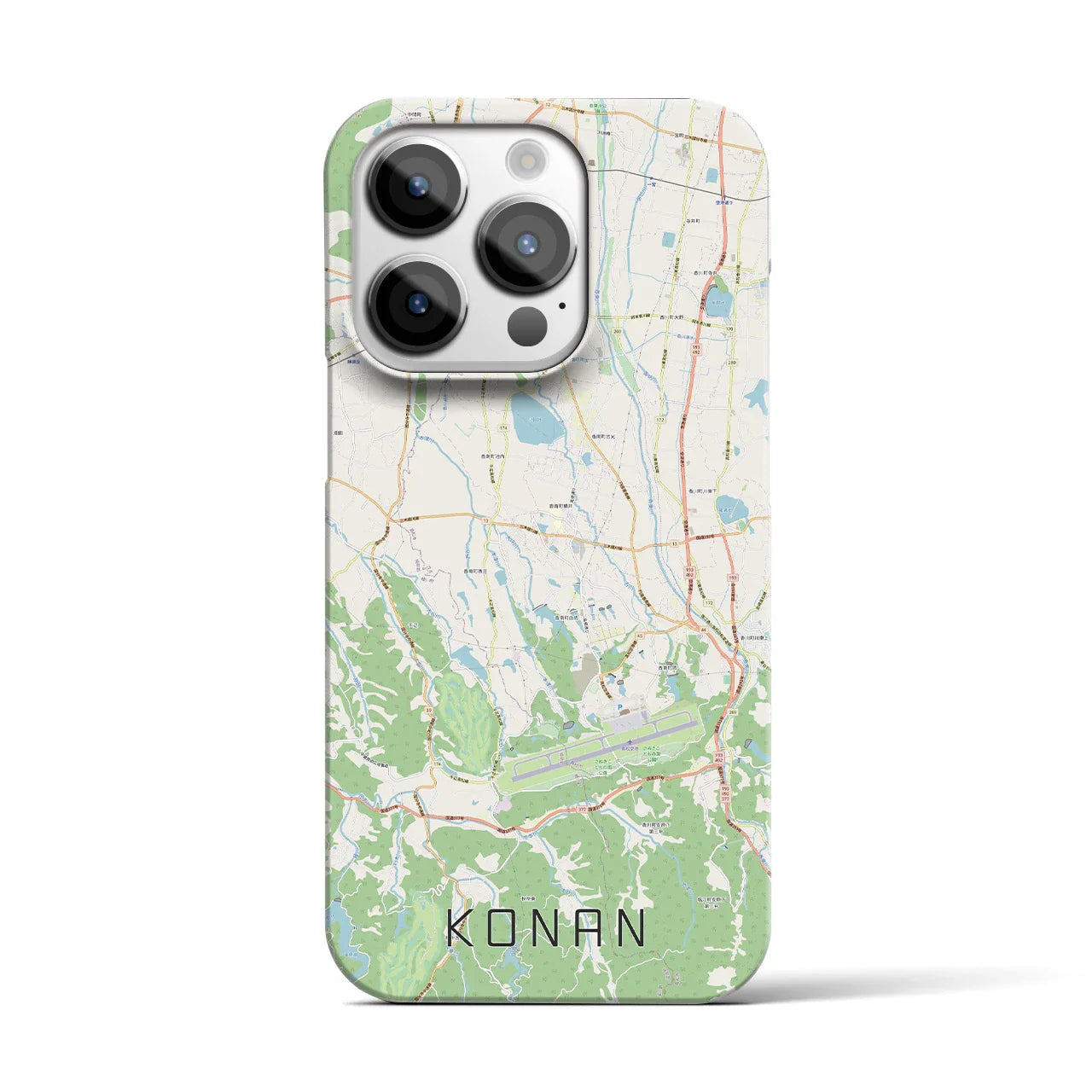 【香南(香川県)】地図柄iPhoneケース(バックカバータイプ)