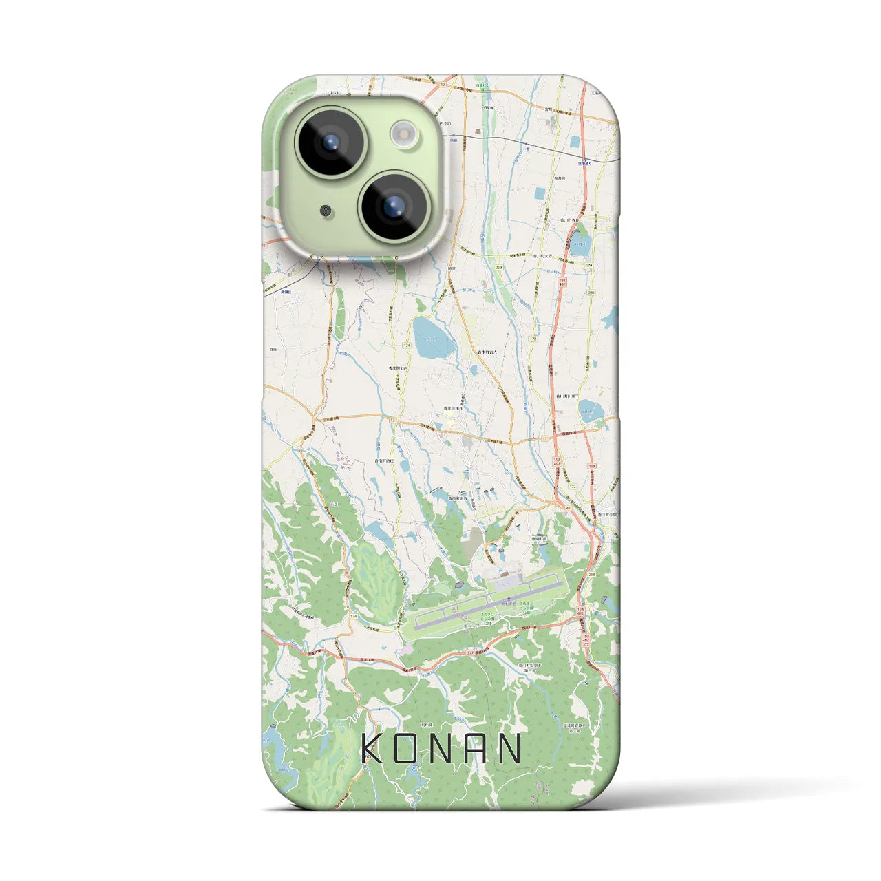 【香南(香川県)】地図柄iPhoneケース(バックカバータイプ)