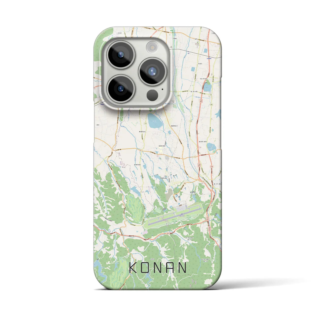 【香南(香川県)】地図柄iPhoneケース(バックカバータイプ)