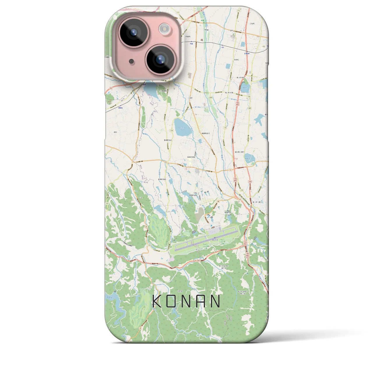 【香南(香川県)】地図柄iPhoneケース(バックカバータイプ)