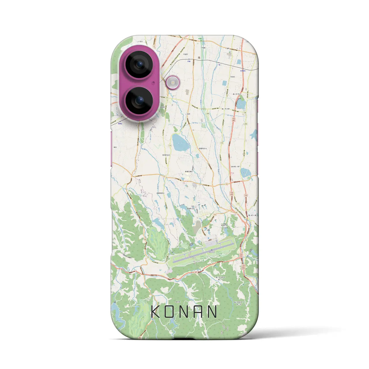 【香南(香川県)】地図柄iPhoneケース(バックカバータイプ)